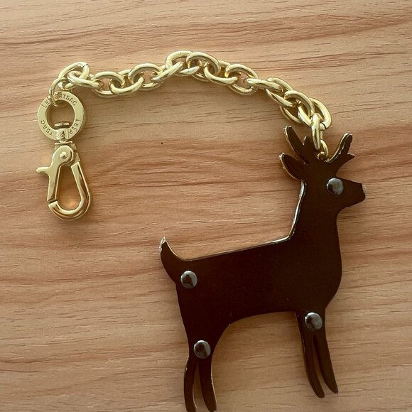 Stella McCartney Gold Reindeer Keychain - Picture 2 of 6